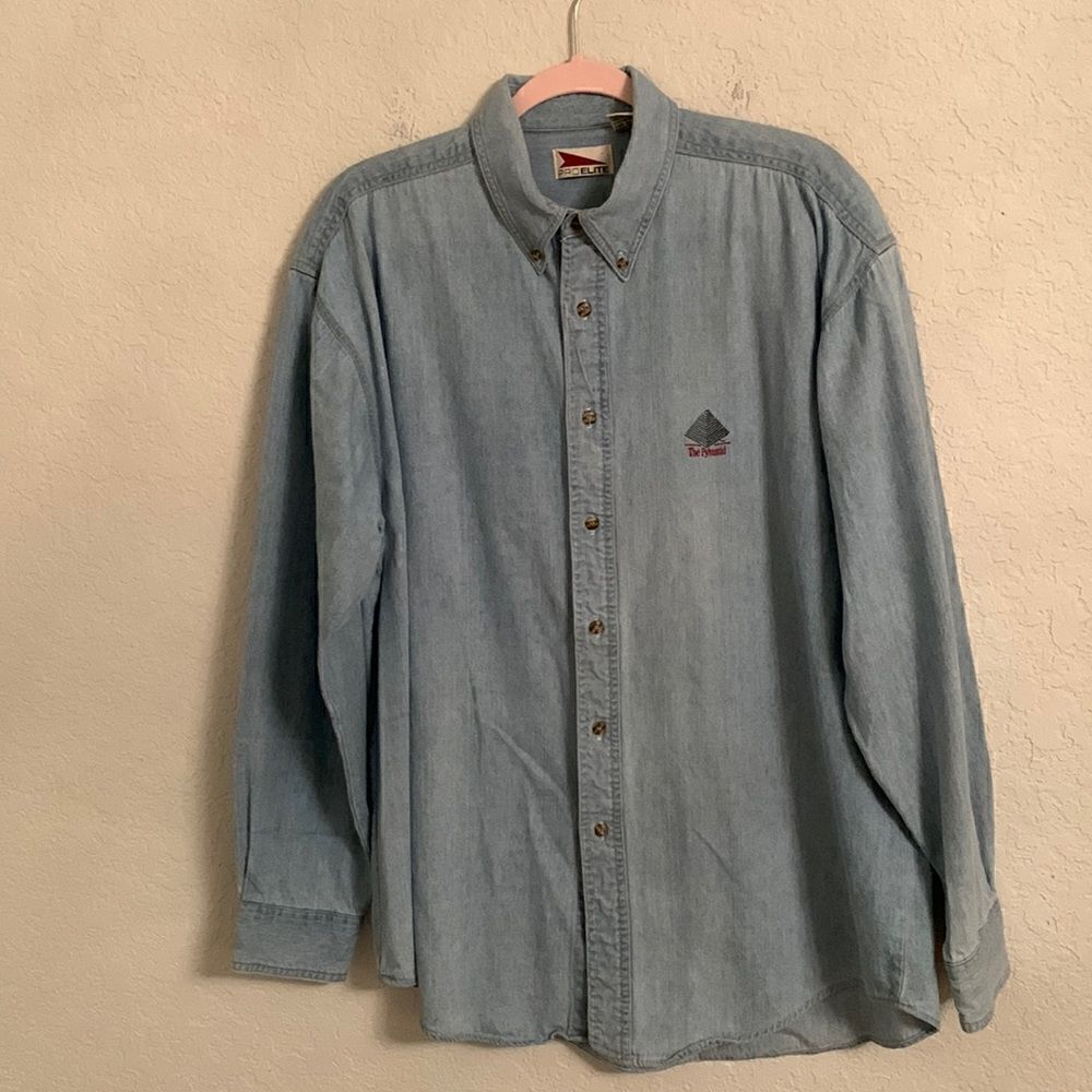 Vintage Pro Elite The Piramid Embroidered Denim Size L